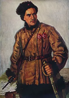 Anticipation Prints: Partisan A. G. Lunev, 1929. Artist: Nikolai Strunnikov