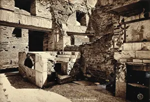 Market Place Prints: Partly ruined buildings in Ostia identified as a tavern or hot-food shop (thermopolium)