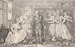 Partridge cruelly accused and maltreated by his Wife, from The History of Tom Jones