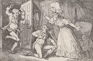 Declaration Prints: Partridge Interrupts Tom Jones in his Protestations to Lady Bellaston