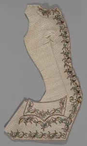 Embroidered With Silk Prints: Parts of a Waistcoat, France, 1775 / 1890. Creator: Unknown