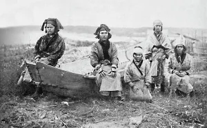 Ethnicity Prints: A party of Ainu women, Monbetsu, Hokkaido, Japan, 1902