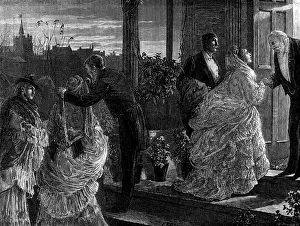 Front Door Prints: After the Party - drawn by E. F. Brewtnall, 1873. Creator: William Hollidge