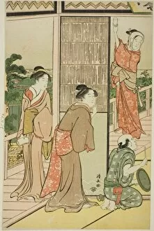 Party Collection: A Party in the Shinagawa Pleasure Quarters, c. 1790. Creator: Torii Kiyonaga