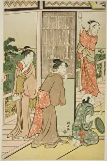 Courtesans Prints: A Party in the Shinagawa Pleasure Quarters, c. 1790. Creator: Torii Kiyonaga