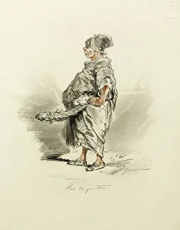 Crayon Prints: Pas coquette, 19th century. Creator: Paul Gavarni