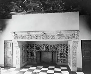 Pasadena, California, Mrs. Herbert Coppell home (interior) - enormous and elaborately... 1917. Creator: Frances Benjamin Johnston