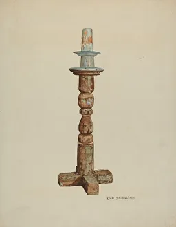 Dougan Ethel Prints: Pascal Candlestick, 1937. Creator: Ethel Dougan