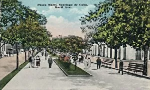 Cuba Gallery: Paseo Marti, Santiago de Cuba, c1910. Creator: Unknown