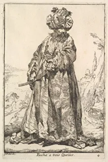 Pasha grasping a sword at his hip with both hands, from the series Caravan of the Sultan