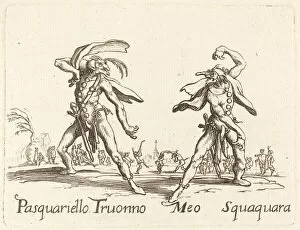 Commedia Dellarte Gallery: Pasquariello Truonno and Meo Squaquara. Creator: Unknown