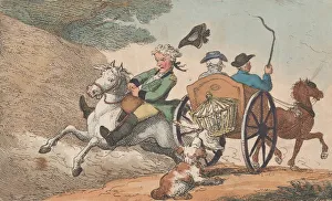 Horsemanship Prints: How to Pass a Carriage, June 11, 1808. June 11, 1808. Creator: Thomas Rowlandson