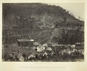 Barnard George Norman Prints: Pass in the Raccoon Range, Whiteside No. 1, 1864. Creator: George N. Barnard