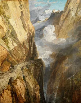 Ravine Prints: The Pass of Saint Gotthard, Switzerland, 1803-04. Creator: JMW Turner