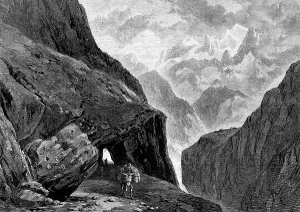 The Pass of St. Gothard, from Turner's Liber Studiorum, 1880. Creator: Unknown