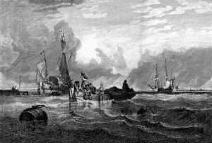 Buoy Prints: Passage Boat on the Scheldt, from the picture by C