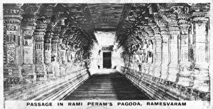 Passage in Rami Perams Pagoda, Ramesvaram, Tamil Nadu, India, c1925