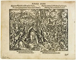 Drownings Prints: The Passage of the Red Sea (recto) and The Burial of Jacob (verso) from Neuwe