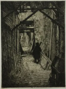 Passageway, Rouen, 1899. Creator: Donald Shaw MacLaughlan