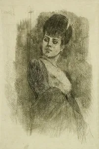 Rops Felicien Prints: Passé minuit, c1875. Creator: Félicien Rops