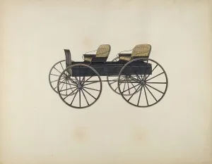 Weiss Fred Prints: Four Passenger Farm Wagon, c. 1936. Creator: Fred Weiss