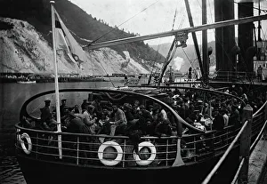 Yakutia Prints: Passenger ship on the Lena, 1890. Creator: Unknown