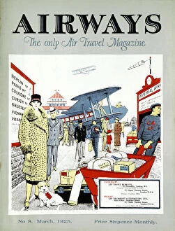 Airport Gallery: Passengers arriving to embark for Paris at Croydon Aerodrome, London, 1925