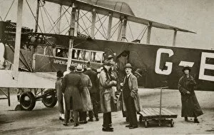 Passengers boarding an Imperial Airways aircraft for a flight to Paris, c1924-c1929 (?) Artist
