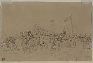 Passengers for Rhine Steamer (verso), second or third quarter 1800s. Creator: Heinrich von Mayr