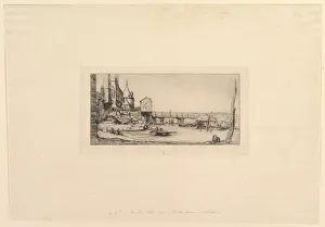 Temporary Prints: Passerelle du Pont-au-Change, apres l incendie de 1621