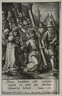Hieronymus Wierix Gallery: The Passion: Christ Carrying the Cross. Creator: Hieronymus Wierix (Flemish, 1553-1619)