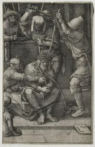 Lucas Van Leyden Dutch Prints: The Passion: Christ Crowned with Thorns