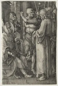 Lucas Van Leyden Dutch Prints: The Passion: Christ Before the High Priest