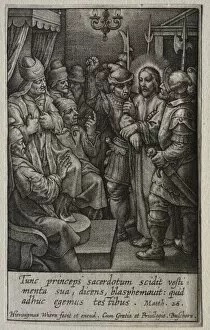 Hieronymus Wierix Gallery: The Passion: Christ before the High Priest. Creator: Hieronymus Wierix (Flemish, 1553-1619)