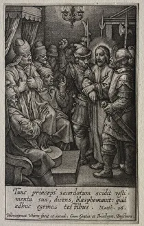 Late 16th Early 17th Century Prints: The Passion: Christ before the High Priest