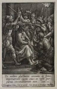 Late 16th Early 17th Century Prints: The Passion: The Crowning with Thorns. Creator: Hieronymus Wierix (Flemish, 1553-1619)