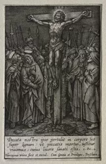 Hieronymus Wierix Gallery: The Passion: The Crucifixion. Creator: Hieronymus Wierix (Flemish, 1553-1619)