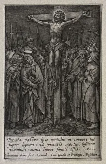 Late 16th Early 17th Century Prints: The Passion: The Crucifixion. Creator: Hieronymus Wierix (Flemish, 1553-1619)