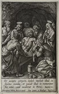 Hieronymus Wierix Gallery: The Passion: The Entombment. Creator: Hieronymus Wierix (Flemish, 1553-1619)
