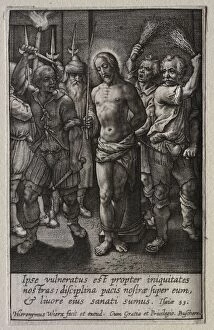 Hieronymus Wierix Gallery: The Passion: The Flagellation. Creator: Hieronymus Wierix (Flemish, 1553-1619)
