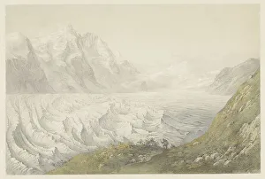 Karoly Lajos Libay Prints: Pasterze glacier near Heiligenblut, 1824-1888. Creator: Karoly Lajos Libay