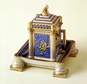Enamel Prints: Pastille burner, about 1810. Creator: Meissen Porcelain