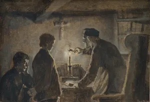 Candlesnuffer Prints: Pastor Sören blows out the candle on the New Year's Eve