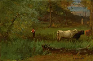 Tonalism Prints: A Pastoral, c1882-85. Creator: George Inness