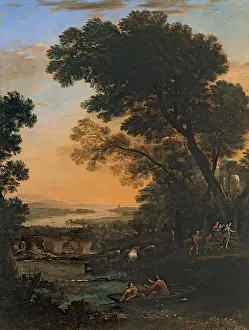 Pastoral Landscape with the Flight into Egypt, 1663. Creator: Claude Lorrain