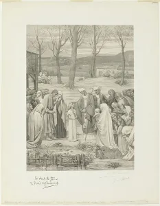 Pastoral Life of Saint Geneviève (center panel), c. 1888. Creator: Georges William Thornley