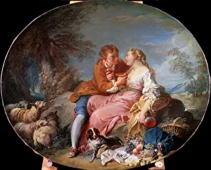 Boucher Prints: Pastoral Scene, 1740. Artist: Francois Boucher