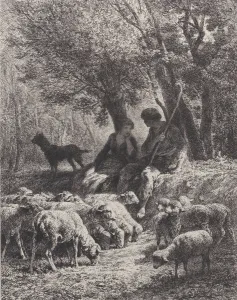 Pastoral Scene, 1864. Creator: Charles Emile Jacque