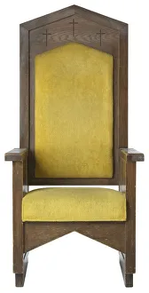 Pastors chair from the First African Methodist Episcopal Church of Los Angeles, ca. 1969