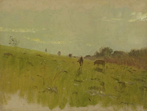 Sloped Prints: To the Pasture, around 1890-1895. Creator: Ladislav Mednyanszky